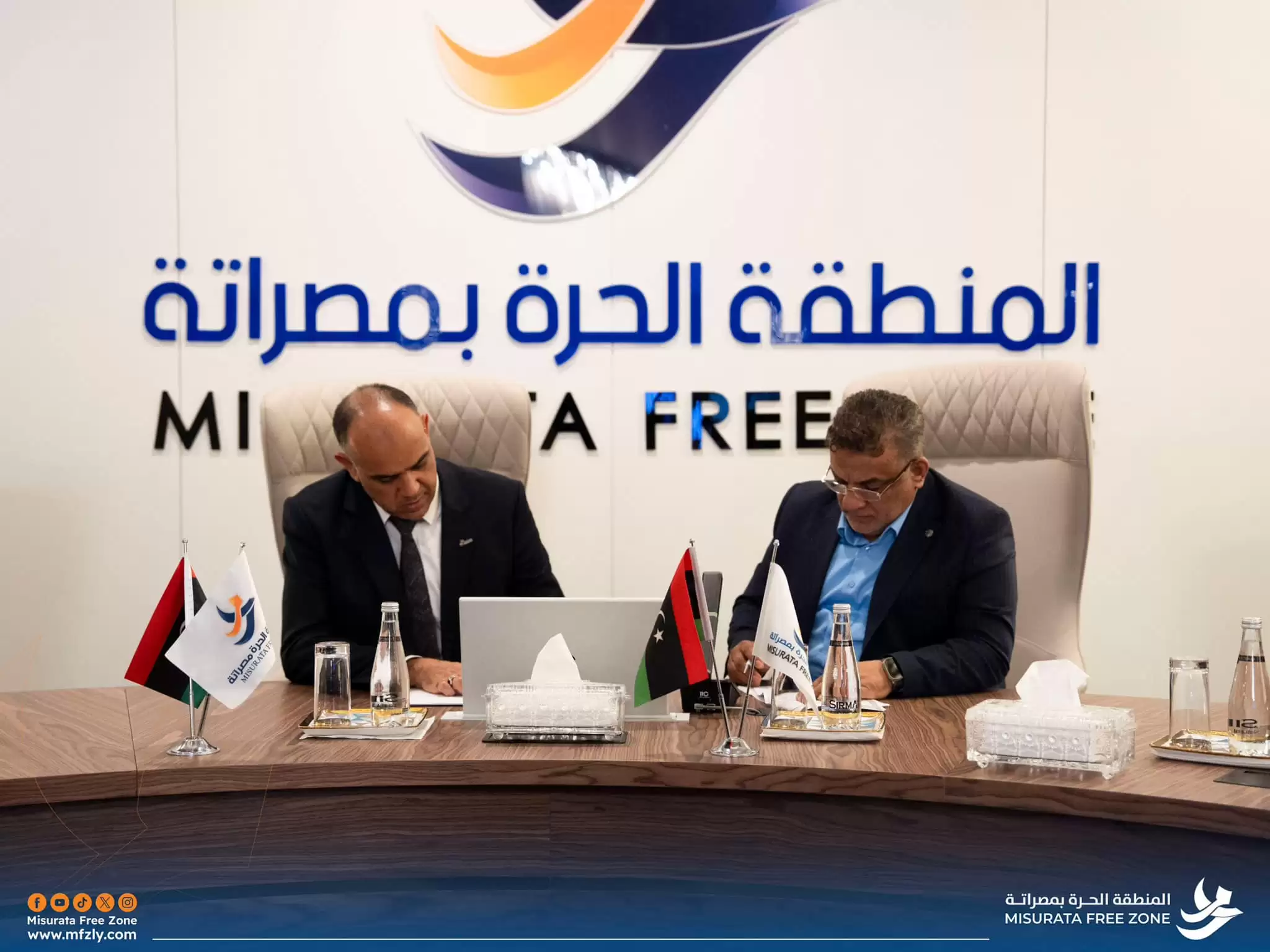 شركة CDT Germany العالمية توقع عقد استثماريا مع المنطقة الحرة بمصراتة