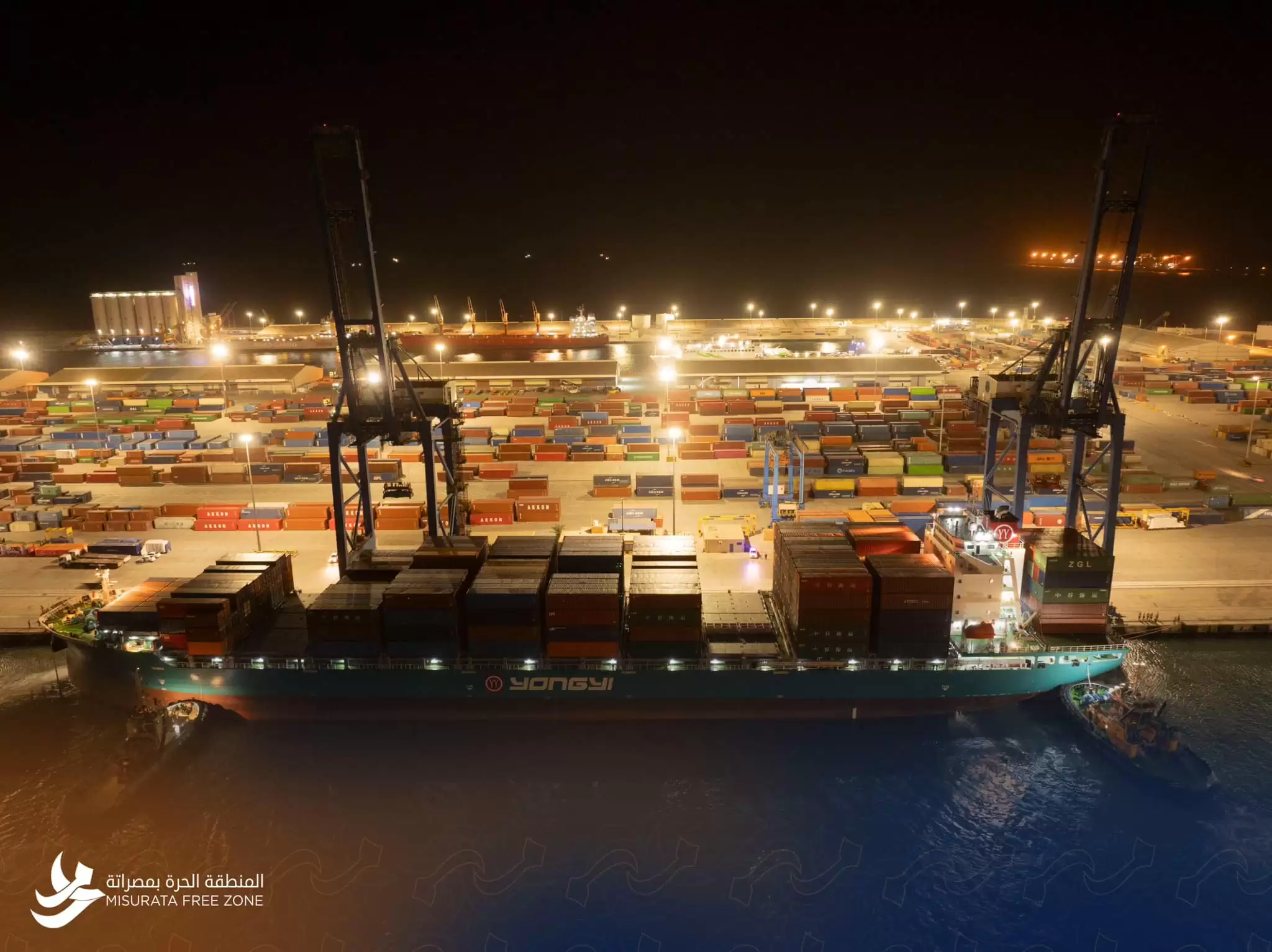 الخط الصيني Sea Legend يباشرا ولى رحلاته بميناء المنطقة الحرة