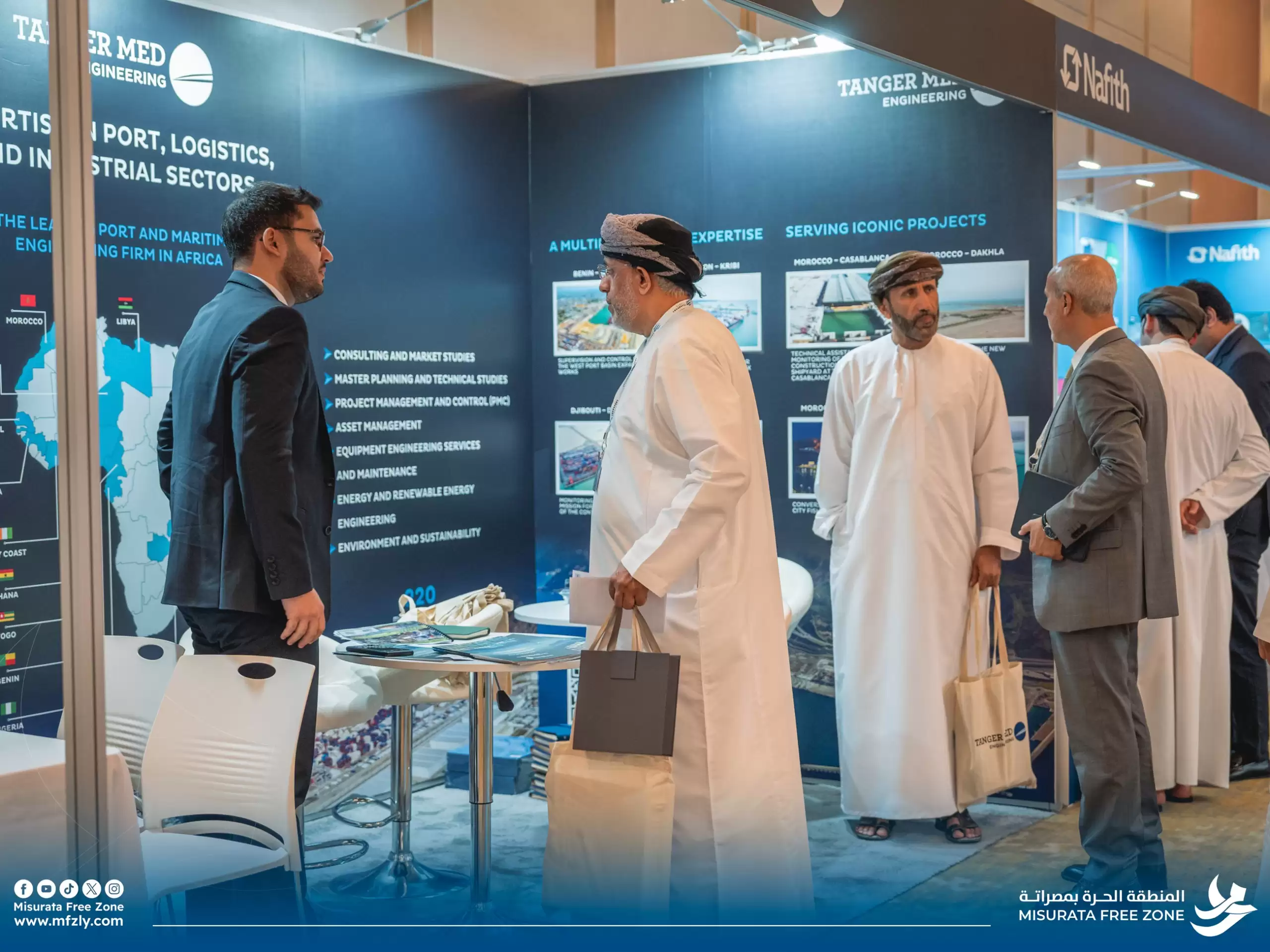المنطقة الحرة بمصراتة تعزز حضورها الدولي في مؤتمر ومعرض النقل بالشرق الأوسط 2025 بصلالة